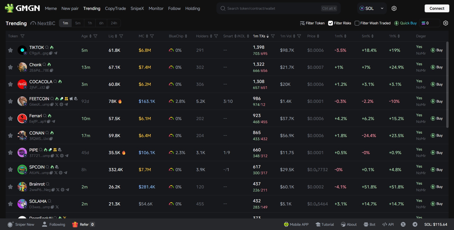 GMGN Trading Terminal